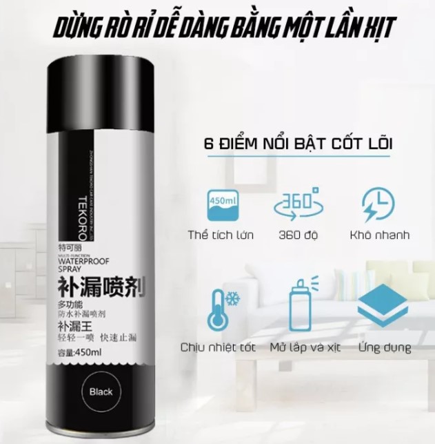 Bình xịt chống thấm dột Nano