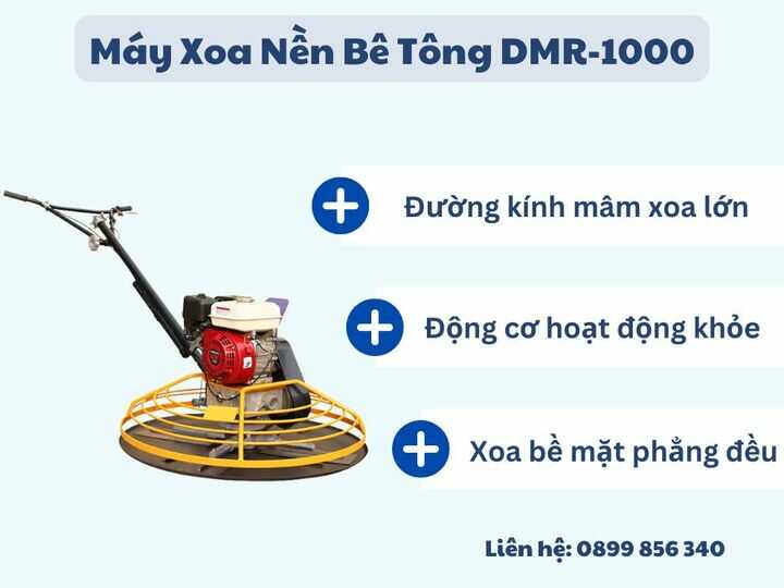 Ưu điểm máy xoa nền bê tông DMR-1000