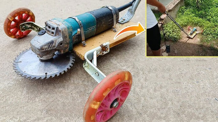 Chế máy cắt cỏ từ máy mài