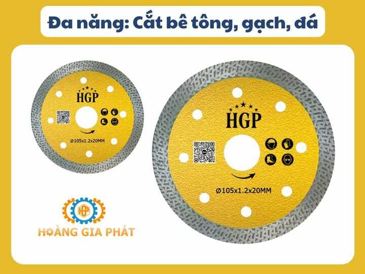 Lưỡi cắt bê tông đa năng HGP 105mm