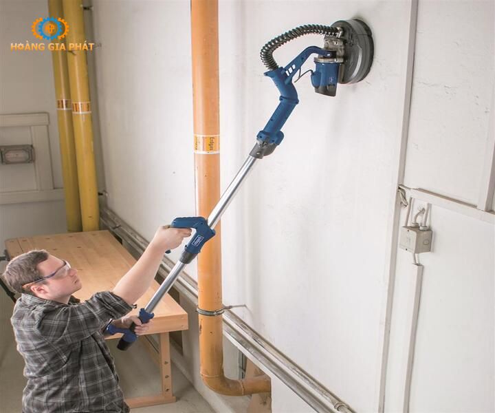 Cách mài tường bằng máy mài cán dài