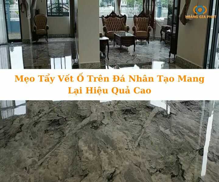 Cách tẩy vết ố trên đá nhân tạo 