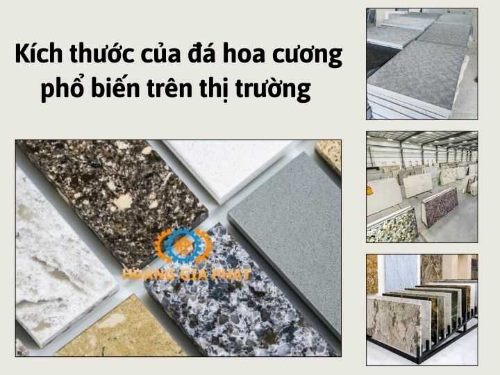 Kích thước của đá hoa cương trên thị trường