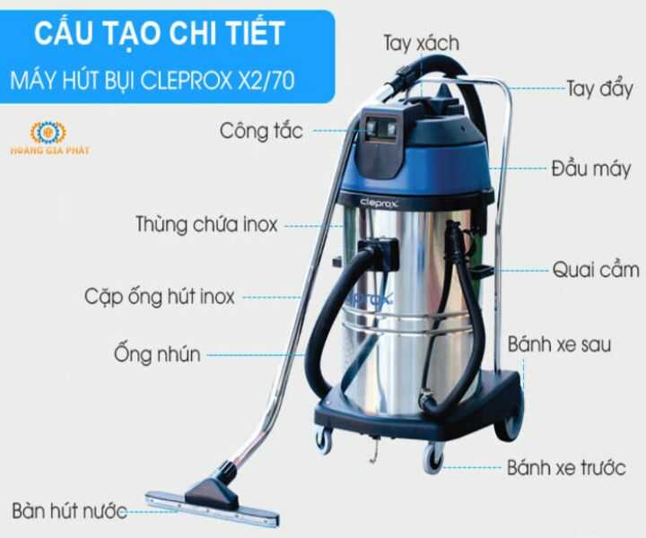 Hướng dẫn sử dụng máy hút bụi công nghiệp Clepro X2/70